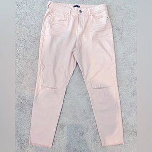 Stitch Star Baby Pink Distressed Skinny Jeans. Size 14